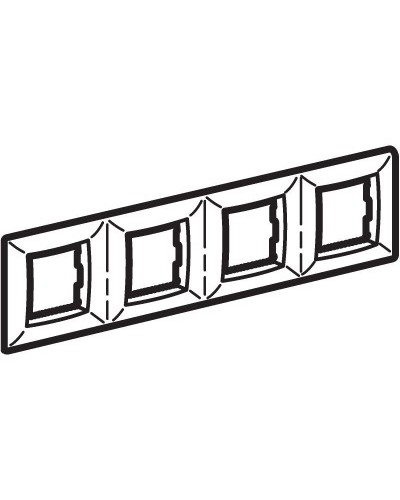 Рамка на 2+2+2+2 модуля (четырехместная), белая (75014W): Рамка четырехместная, Brava в Балаково