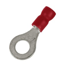 Наконечник НКИ 0,25-1,5 М4 (D4,3мм) с отверстием под винт (100 шт) (2A4P-EE-PVC). Наконечник с отверстием под винт и изолированным фланцем ПВХ. ДКС