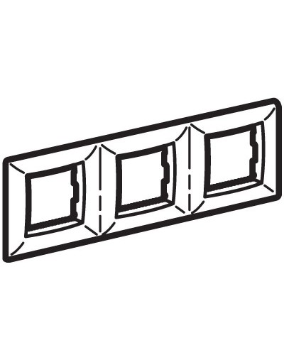 Рамка на 2+2+2 модуля (трехместная), белая (75013W): Рамка трехместная, Brava в Балаково