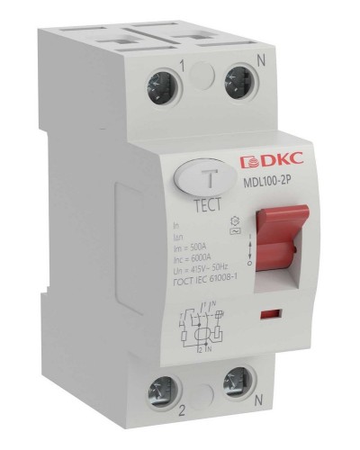 YON MAX MDL100 ВДТ, 2P, 30mA, 63A, АС (MDL100-2P2-63-AC). Автоматический выключатель дифференциальный (УЗО). ДКС в Балаково