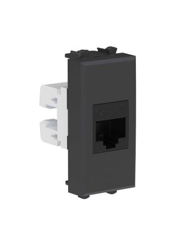 Розетка RJ-45, кат.5E, Avanti, 1 модуль, черный матовый (4412661): Розетка компьютерная модульная в Балаково