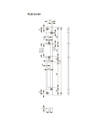 FLH24-94. Запорная планка длинная. dormakaba в Балаково