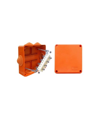 Коробка JBS100 100х100х55, 6 вых., 3P (0,15…4мм²) (43107HF): Коробка монтажная, огнестойкая, без галогена в Балаково