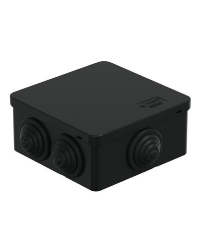 Коробка JBS101 100х100х55, 6 вых., IP55, черная (44037BL-1). Коробка монтажная. Экопласт в Балаково