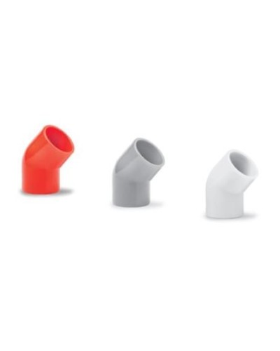 Ecoplast поворот 45гр., для аспирационной системы D25, АБС, белый (10 шт) (49225-10W). Поворот для аспирационной системы. Экопласт в Балаково