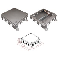 КМ IP55-2020, 12 вводов, нержавейка. Коробка монтажная электротехническая. Гефест