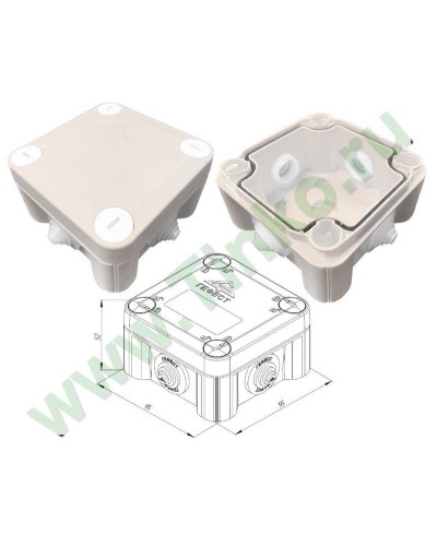 КМ-1010(П)-IP55. Коробка монтажная. Гефест в Балаково