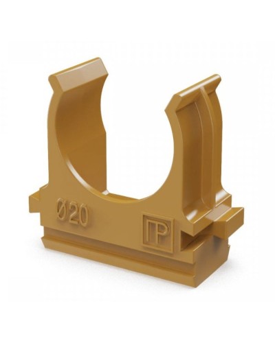 Крепёж-клипса для труб АБС-пластик бук D20 (100 шт) (PR13.0046). Крепление для труб ПВХ. Промрукав в Балаково