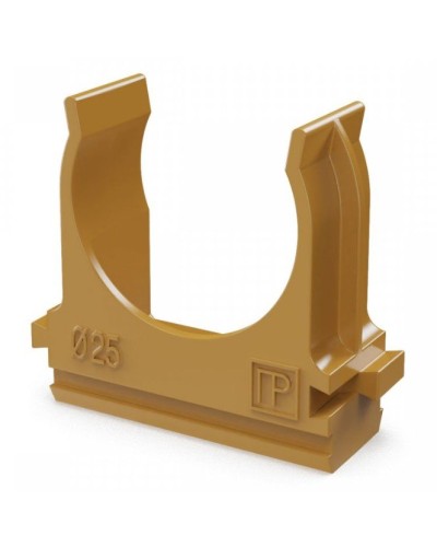 Крепёж-клипса для труб АБС-пластик бук D25 (100 шт) (PR13.0047). Крепление для труб ПВХ. Промрукав в Балаково