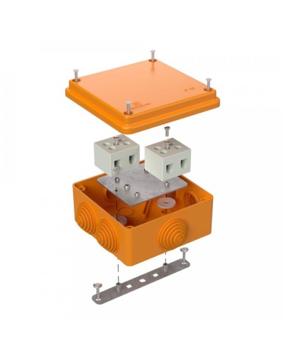 Коробка огнестойкая 100х100х50 для о/п (40-0300-FR10.0-4). Коробка огнестойкая для открытой установки. Промрукав в Балаково