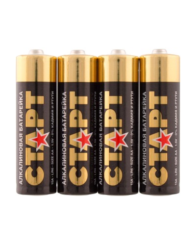 СТАРТ LR6-SH4-BOX (1,5 В, AA, LR6), упак. 4 шт.. Алкалиновые батарейки. СТАРТ в Балаково